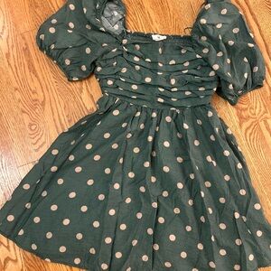 Urban Daizy Green Polka Dot Mini Dress size women’s medium